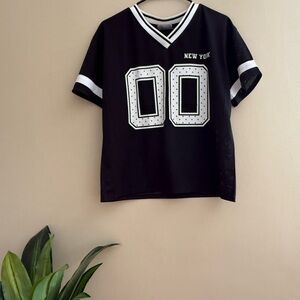 Black and White Kids Sports Jersey